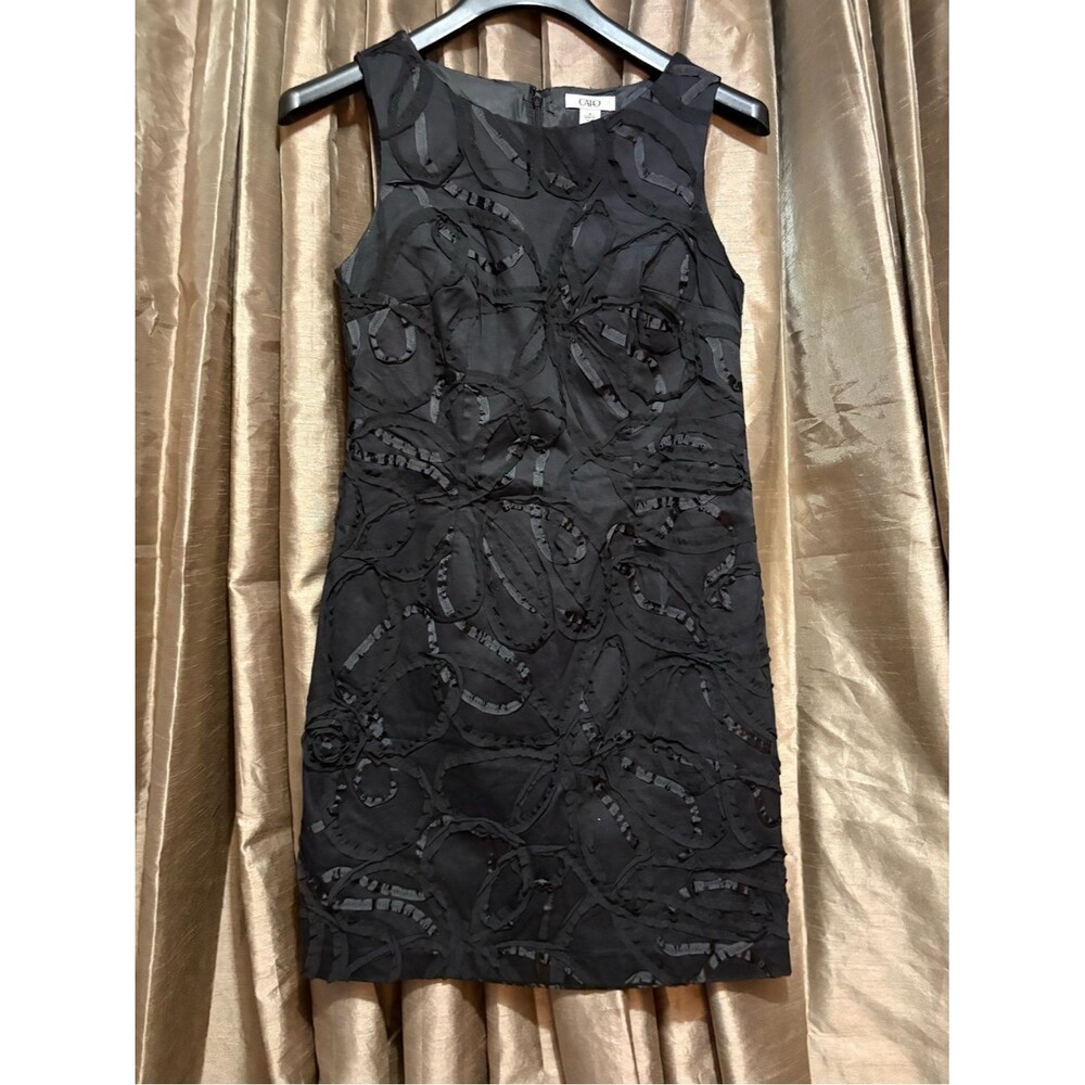 Cato Black Textured Mini Dress 17↔️26↕️ #1811